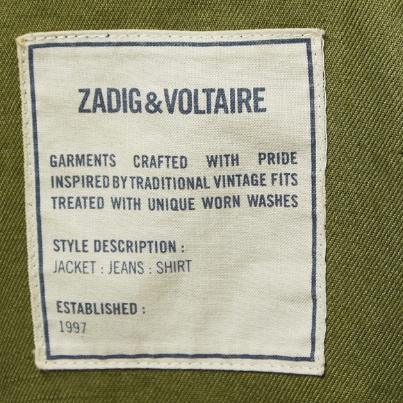 Zadig & Voltaire Kaleno Camou Jacket in Spi Green Military XS - Picture 6 of 7